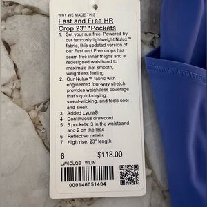 Fast and Free HR
Crop 23" *Pockets lulu leggings